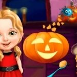 Постер игры Милая Девочка Хэллоуин Весело